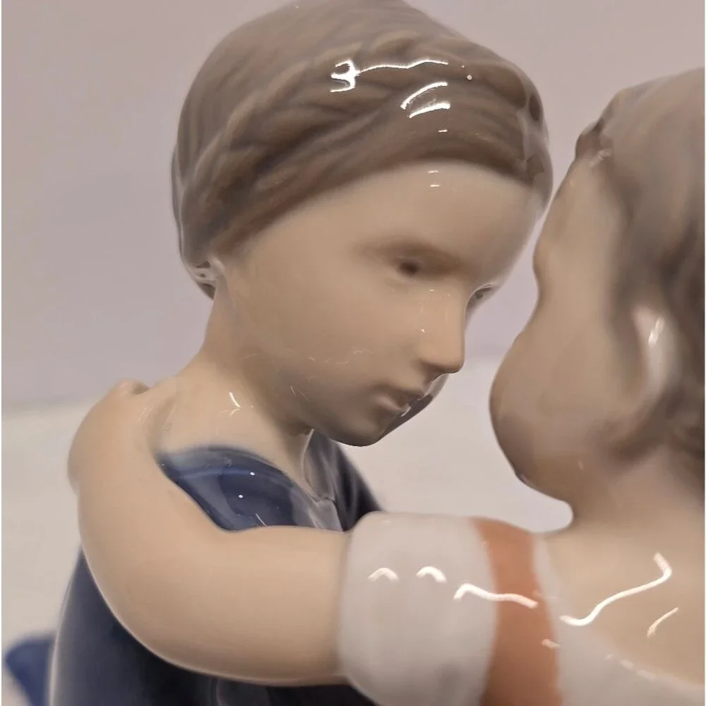 VTG Bing & Grondahl #1568 Danish Sister and Young Brother in Embrace Figurine